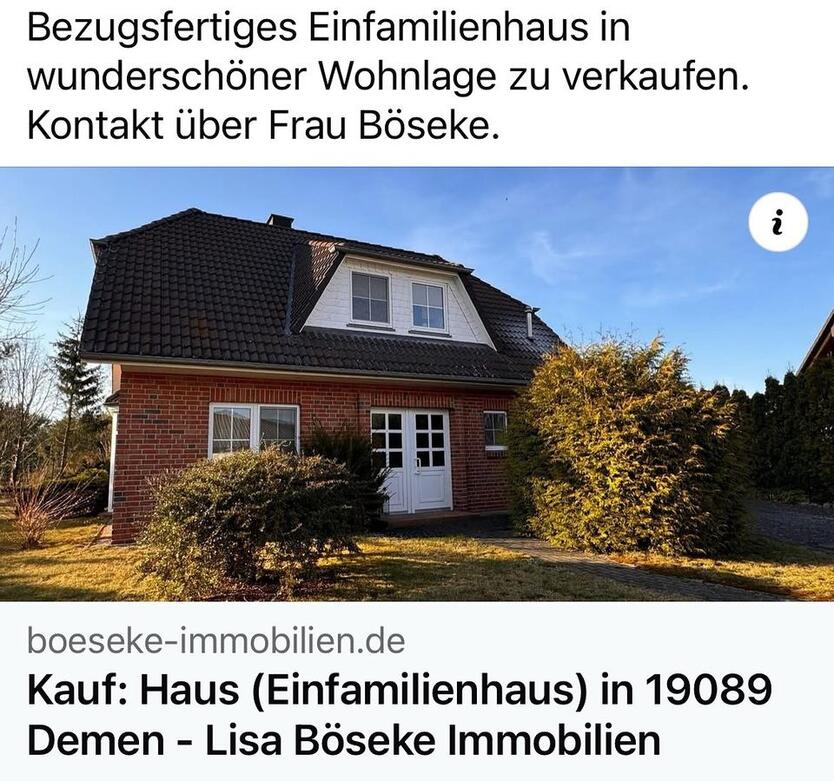 Familienglück- bezugsfertiges Einfamilienhaus in 19089 Demen zimmer