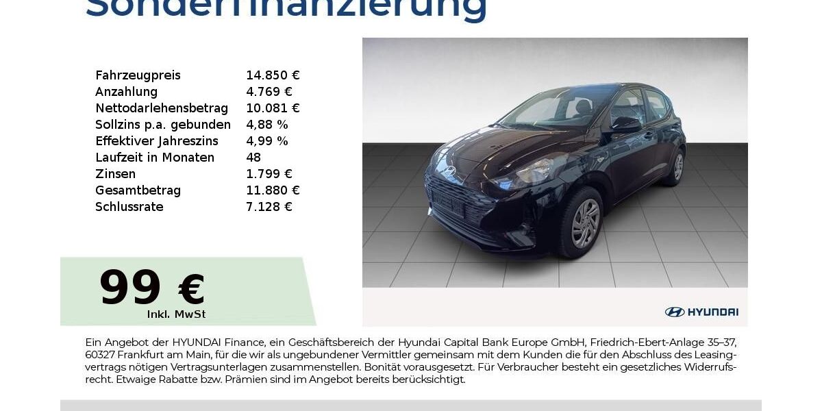 Hyundai i10 14.732 km 14.850 &euro; Fürth 90763
