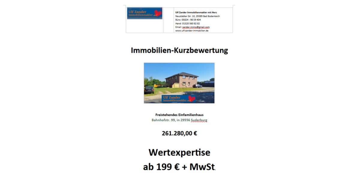 Einfamilienhaus Bad Bodenteich - 3.5 Zimmer, 114 m&sup2;, 990&euro; | Angebot:25217291