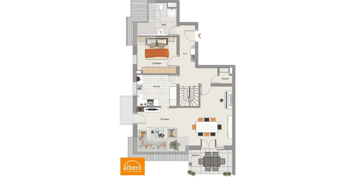 albero:) Wohnen mit Weitblick - direkt am Feldrand - Maisonettenwohnung Seligenstadt | Angebot:24748206