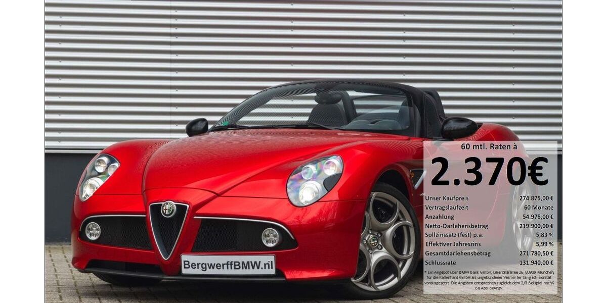 Alfa Romeo 8C 1.301 km 274.875 &euro; Köln 51149