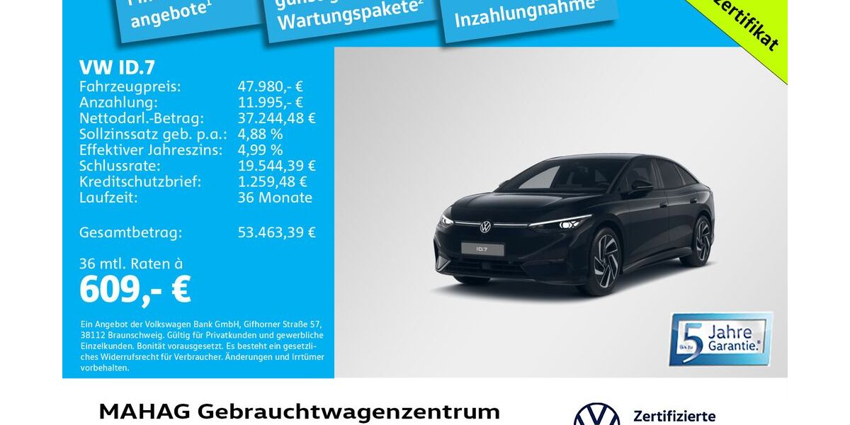 VW ID.7 10.949 km 47.980 &euro; München 80935
