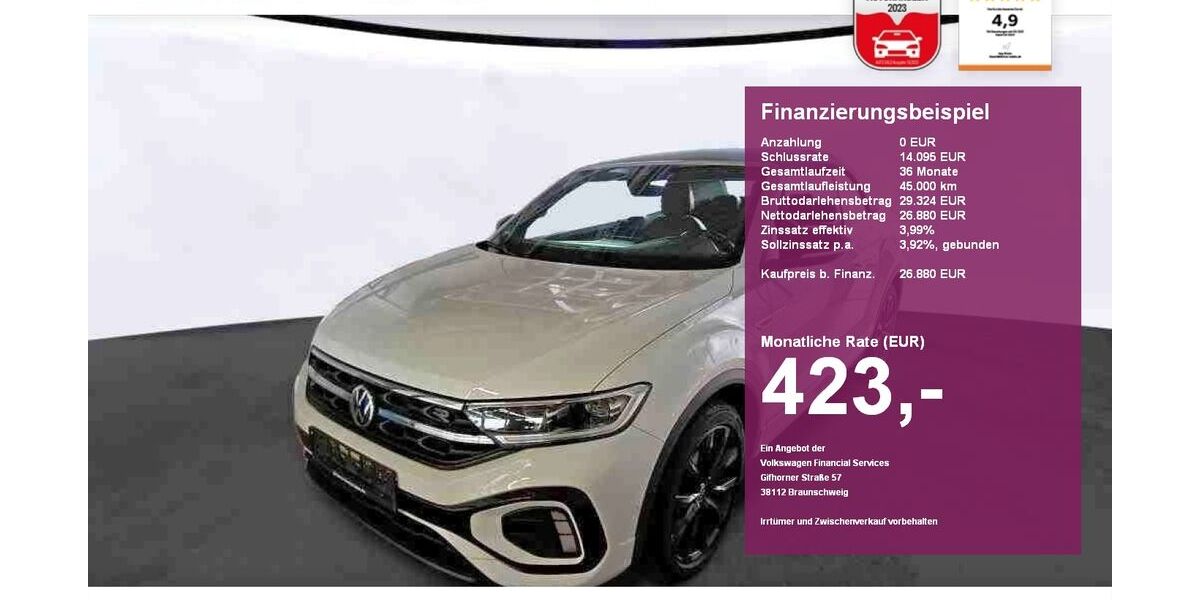 VW T-Roc 29.980 km 26.880 &euro; Albbruck 79774