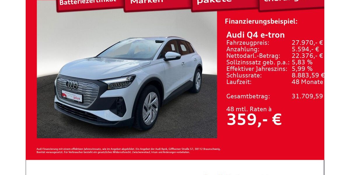 Audi Q4 e-tron 35.276 km 27.970 &euro; Hamburg 22419