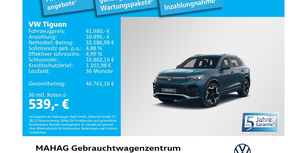 VW Tiguan 9.167 km 41.980 &euro; München 80935