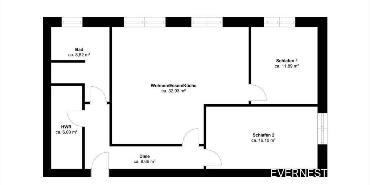 Etagenwohnung Rhauderfehn Collinghorst - 2 Zimmer, 61 m&sup2;, 231.900&euro; | Angebot:25738405