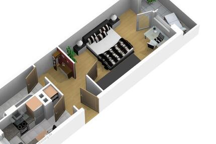 Ab jetzt müssen die Eltern allein klar kommen - 1RW mit Badewanne zimmer