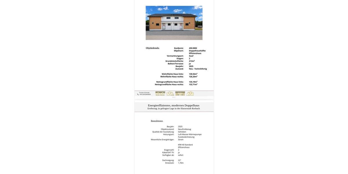 Doppelhaushälfte Korbach - 450.000&euro; | Angebot:27006056