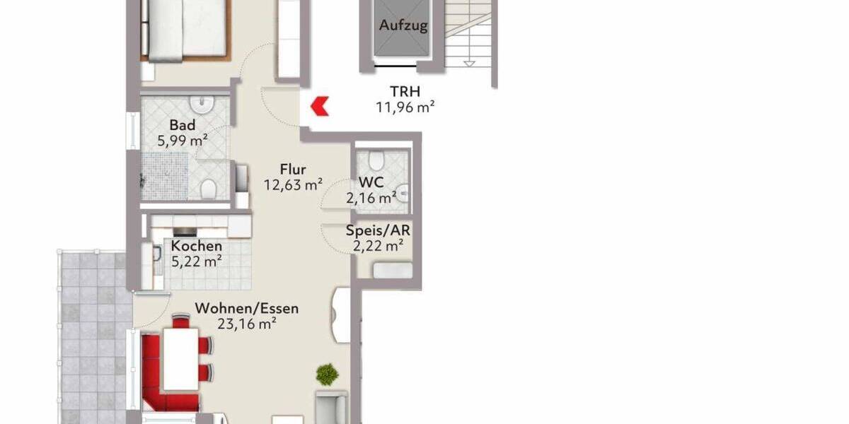 Etagenwohnung Garmisch-Partenkirchen Garmisch - 2 Zimmer, 77 m&sup2;, 1.060.000&euro; | Angebot:26388300
