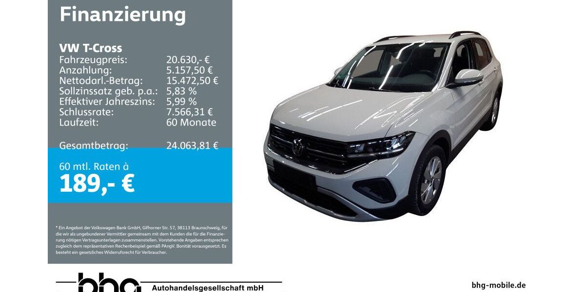 VW T-Cross 29.995 km 20.630 &euro; Ettlingen 76275