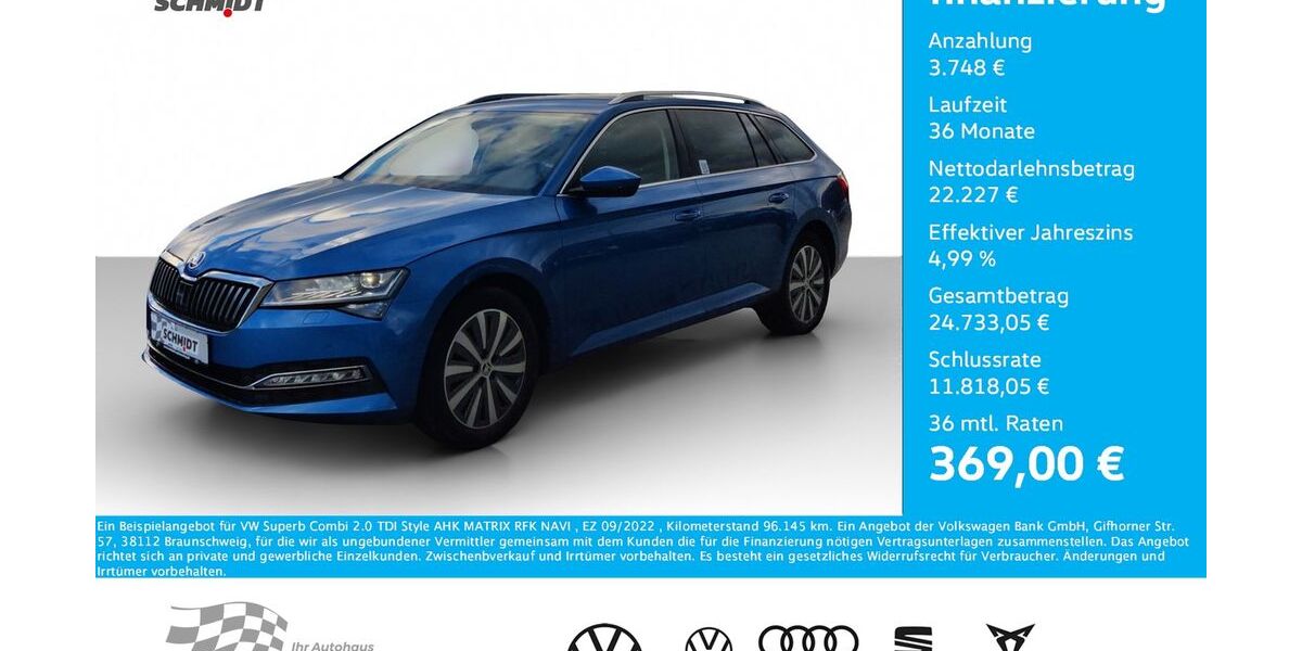 Skoda Superb 96.145 km 25.975 € Bernsdorf 09337