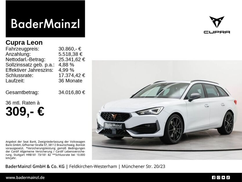 Cupra Leon 45.300 km 30.860 € Feldkirchen/Westerham 83620