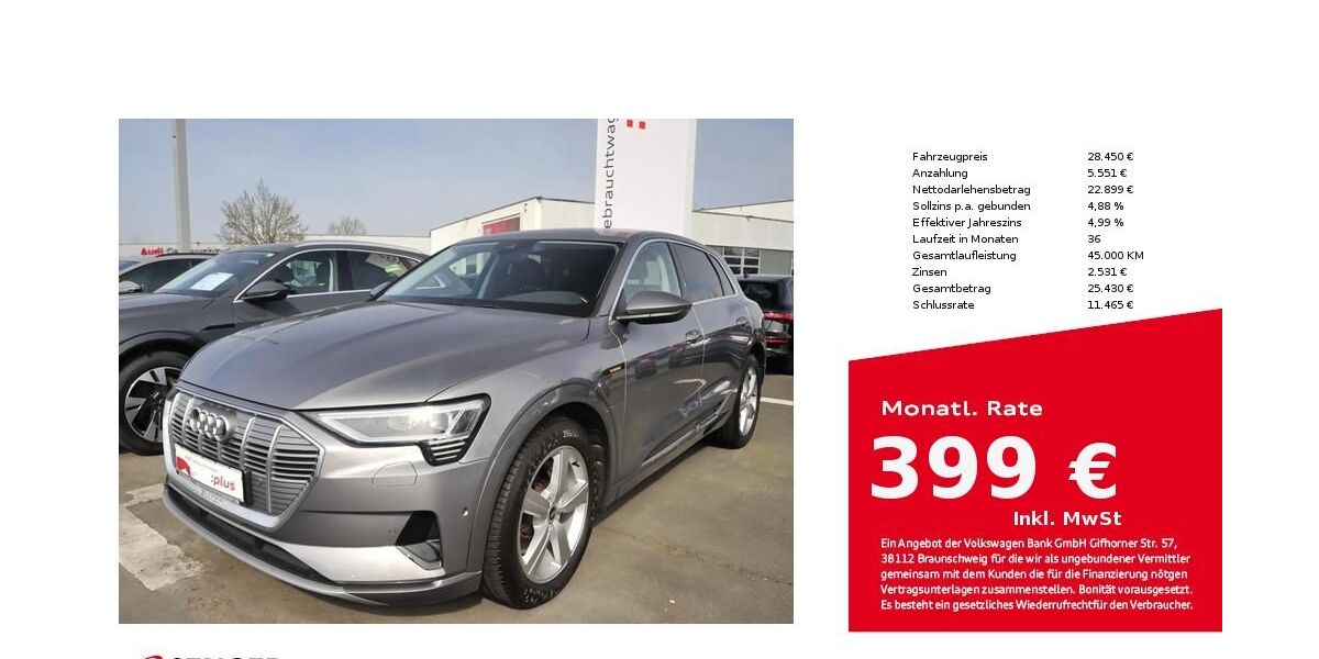 Audi e-tron 24.960 km 28.450 &euro; Lübeck 23556