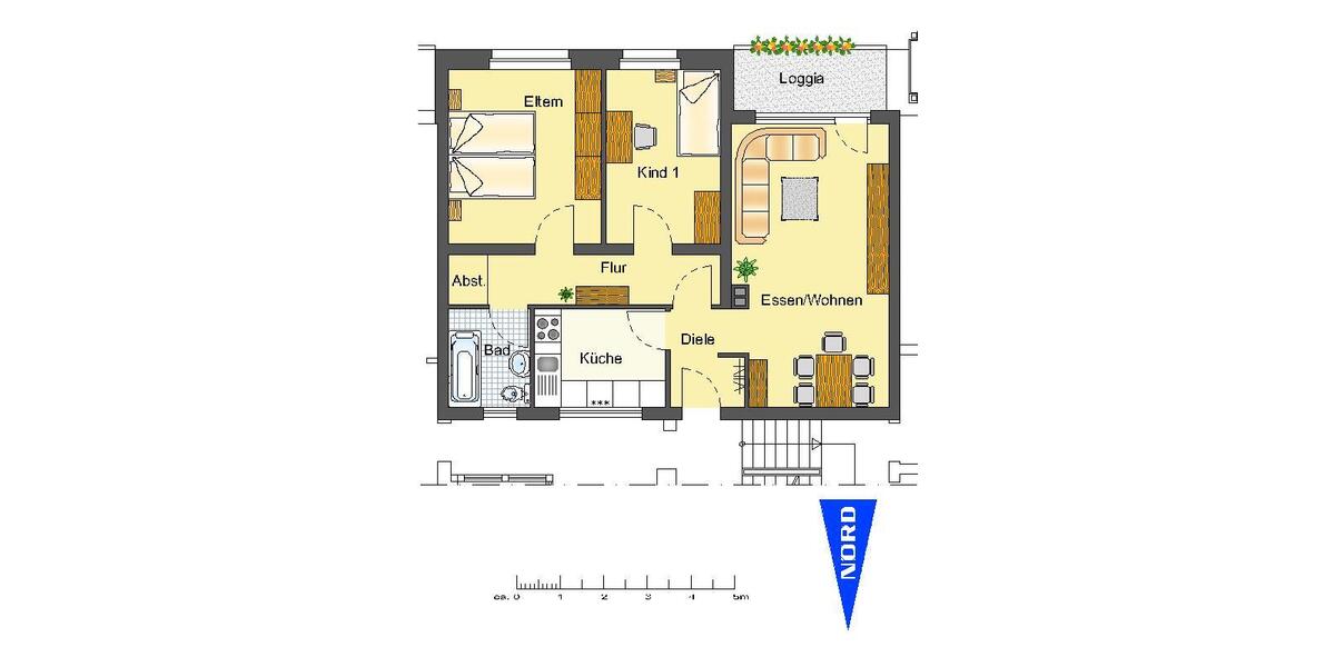 Etagenwohnung Arnsberg Rusch - 3 Zimmer, 70 m&sup2;, 519&euro; | Angebot:26290036