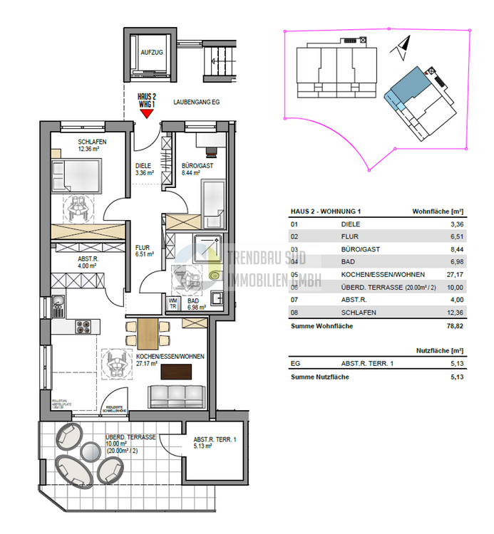 Wohnung zum Kaufen in Mietingen 386.500 € 79.82 m²