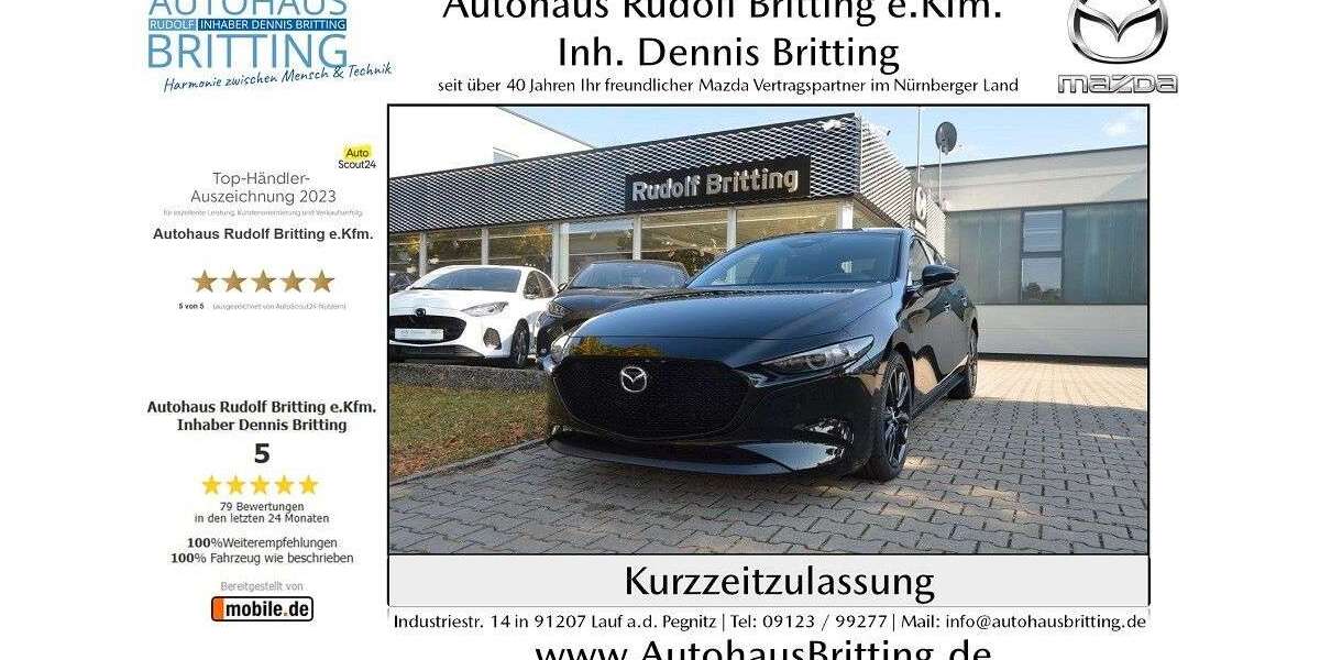 Mazda 3 8.000 km 29.490 &euro; Lauf an der Pegnitz 91207