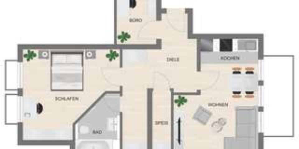 Etagenwohnung Freystadt - 2 Zimmer, 56 m&sup2;, 645&euro; | Angebot:25170533