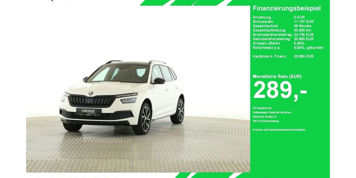 Skoda Kamiq 47.281 km 20.955 &euro; Oelde (Stromberg) 59302