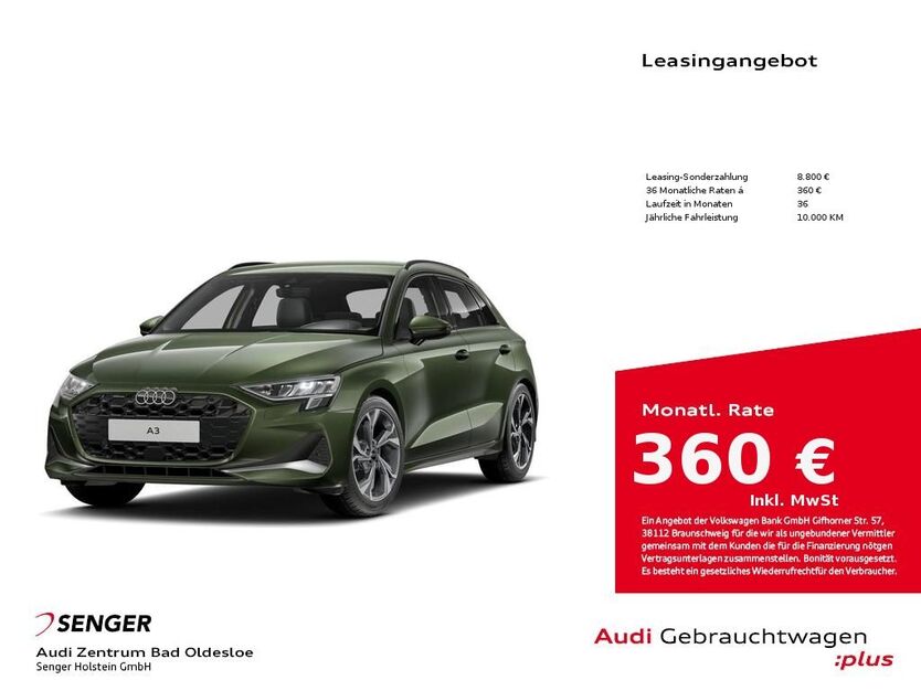 Audi A3 9.182 km 44.000 € Bad Oldesloe 23843