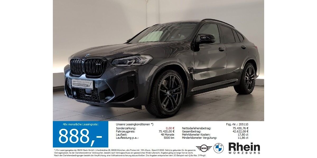 BMW X4 M 25.276 km 72.880 &euro; Würzburg 97076