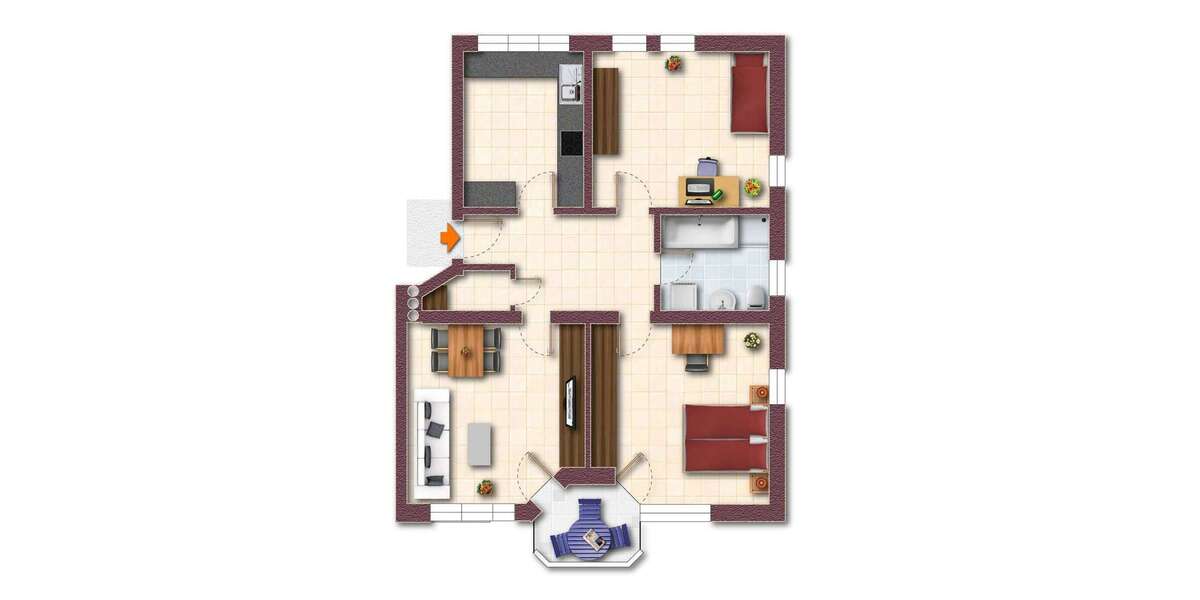 Etagenwohnung Lichtenstein/Sachsen Sachsen - 3 Zimmer, 76 m&sup2;, 550&euro; | Angebot:24728894