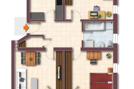 Wohnung Lichtenstein/Sachsen Sachsen - 3 Zimmer, 76 m&sup2;, 550&euro; | Angebot:24728894