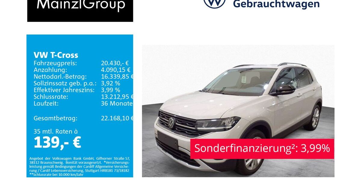 VW T-Cross 17.800 km 20.430 &euro; Feldkirchen/Westerham 83620