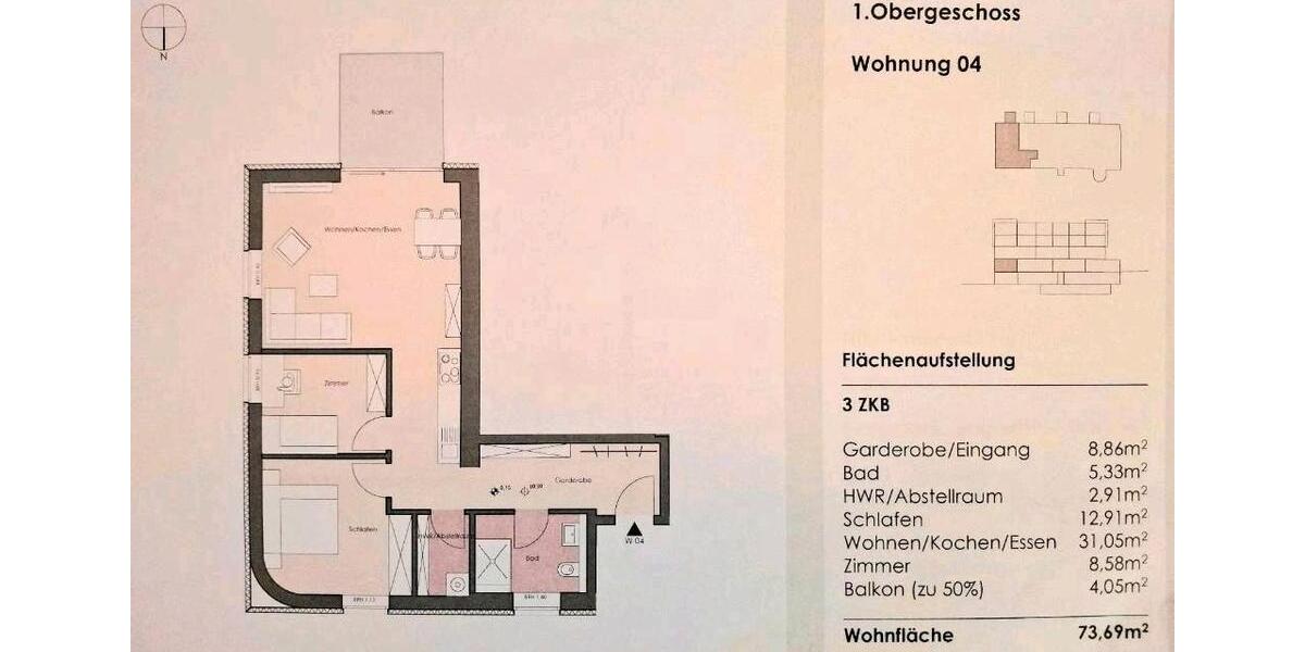 Erdgeschoßwohnung Kusel - 2 Zimmer, 58 m&sup2;, 225.000&euro; | Angebot:26416757