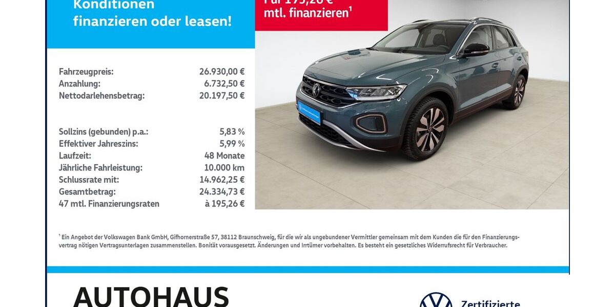 VW T-Roc 20.608 km 24.960 &euro; Bitterfeld-Wolfen 06749