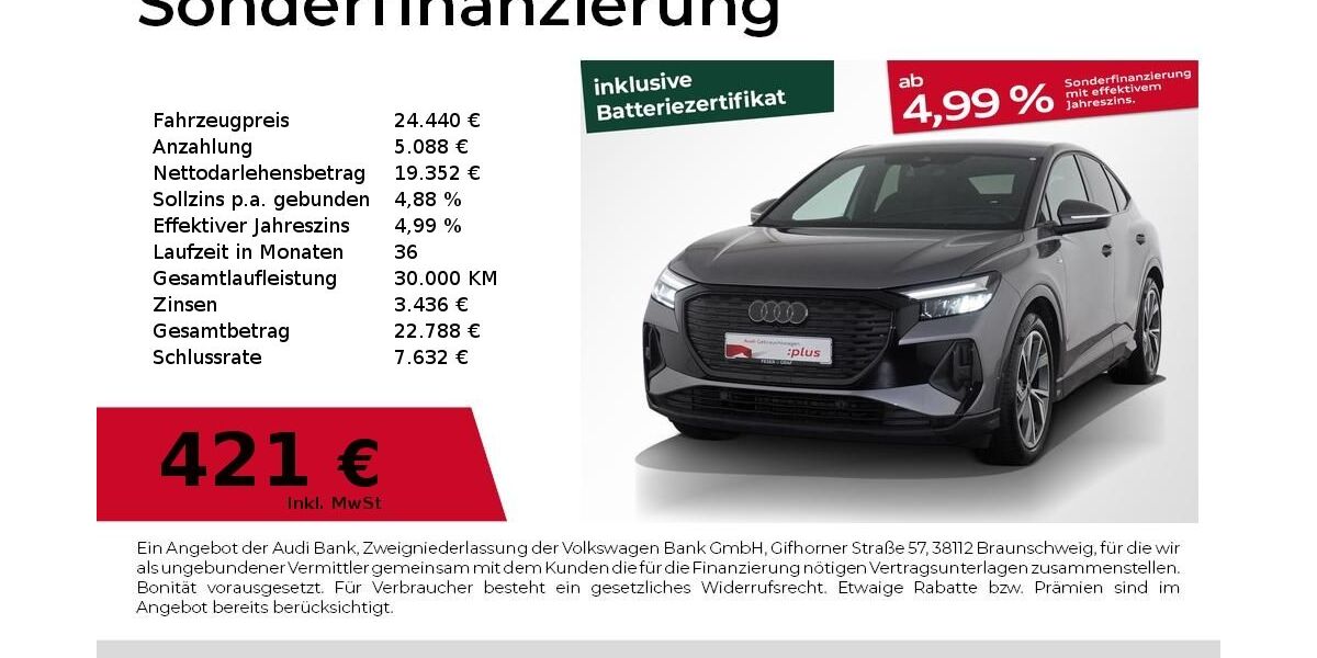 Audi Q4 e-tron 97.021 km 24.440 &euro; Nürnberg 90441