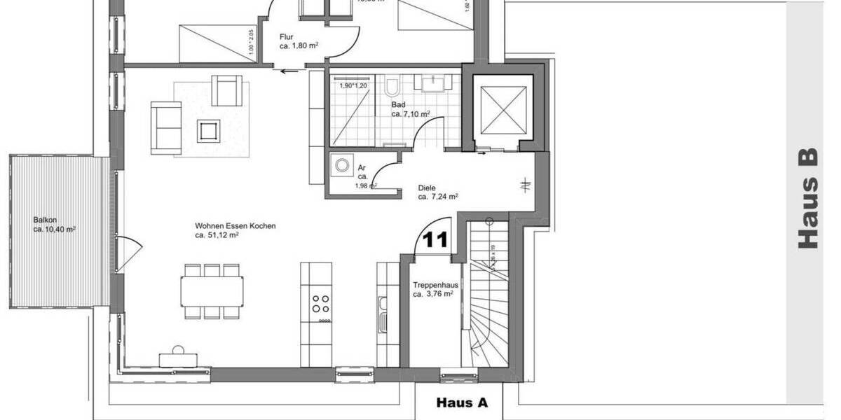 Etagenwohnung Fürth Südstadt - 2 Zimmer, 65 m&sup2;, 431.000&euro; | Angebot:26243942