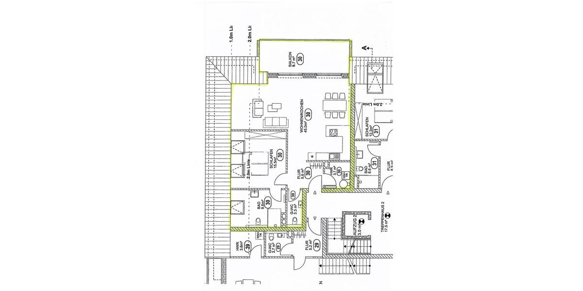 Dachgeschoßwohnung Bremen Schwachhausen - 2 Zimmer, 92 m&sup2;, 1.750&euro; | Angebot:26676601