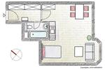 Etagenwohnung München Schwabing-Freimann - 1 Zimmer, 36 m&sup2;, 1.300&euro; | Angebot:26367297