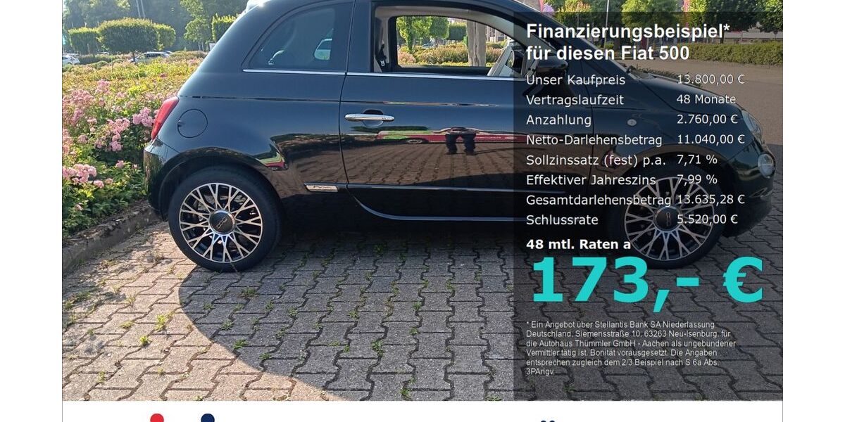 Fiat 500 29.500 km 13.690 € Aachen 52070