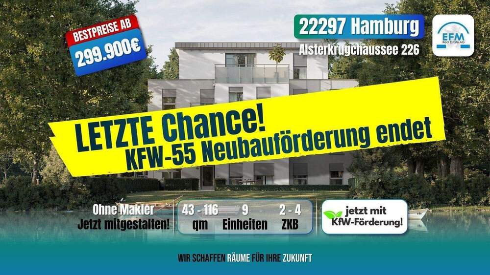 Etagenwohnung Hamburg Alsterdorf - 3 Zimmer, 719.900&euro; | Angebot:26686048