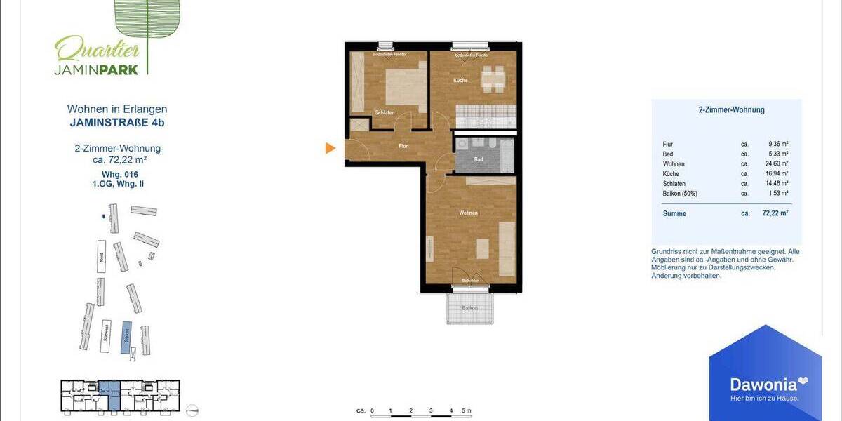 Etagenwohnung Erlangen Erlangen-Süd - 2 Zimmer, 72 m&sup2;, 1.050&euro; | Angebot:26389496