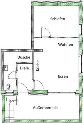 Etagenwohnung Ober-Olm Olm - 2 Zimmer, 45 m&sup2;, 499&euro; | Angebot:26412965