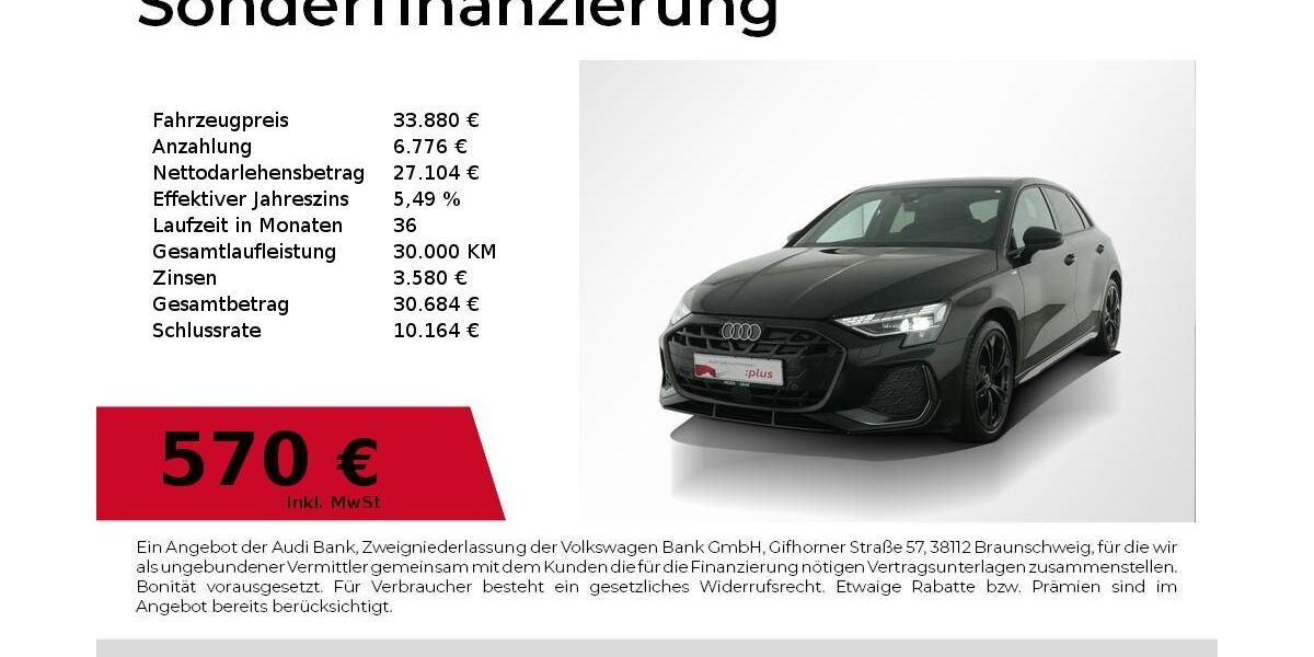 Audi A3 8.228 km 33.880 &euro; Nürnberg 90441