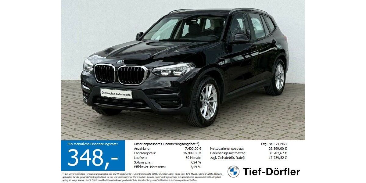 BMW X3 34.000 km 35.590 &euro; Marktsteft 97342