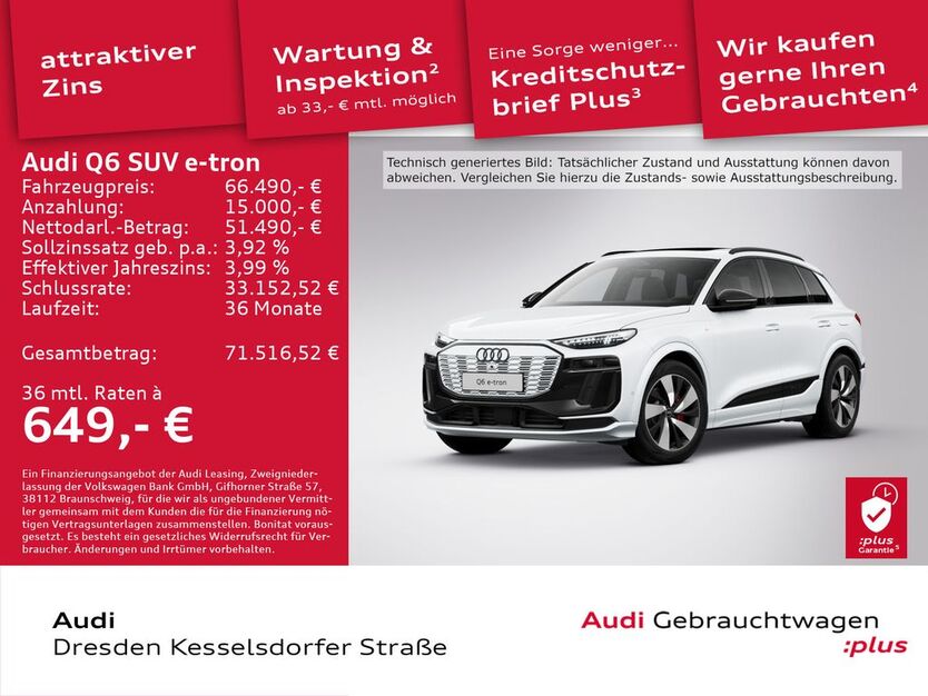 Audi Q6 e-tron 6.061 km 66.490 € Dresden 01169