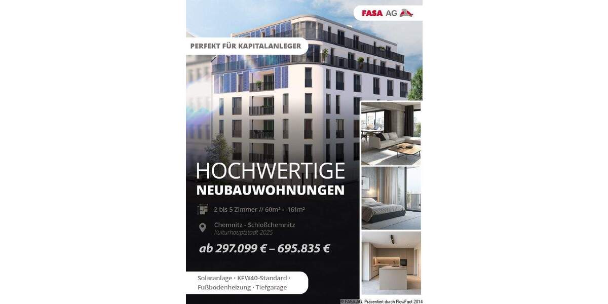 Etagenwohnung Chemnitz Schloßchemnitz - 3 Zimmer, 88 m&sup2;, 387.772&euro; | Angebot:25695958
