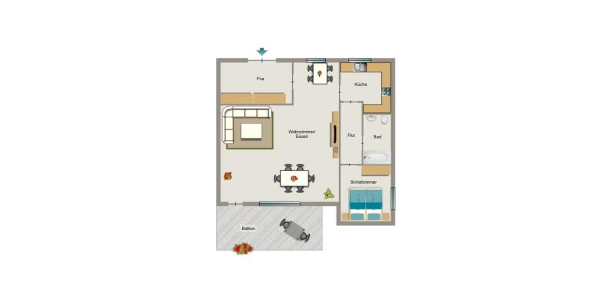 Dachgeschoßwohnung Bergkamen - 2.5 Zimmer, 66 m&sup2;, 346&euro; | Angebot:26656375