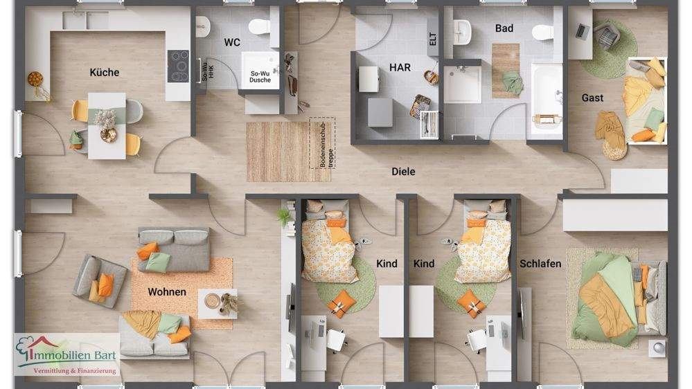 Bungalow Wasserliesch - 5 Zimmer, 131 m&sup2;, 595.990&euro; | Angebot:25227814