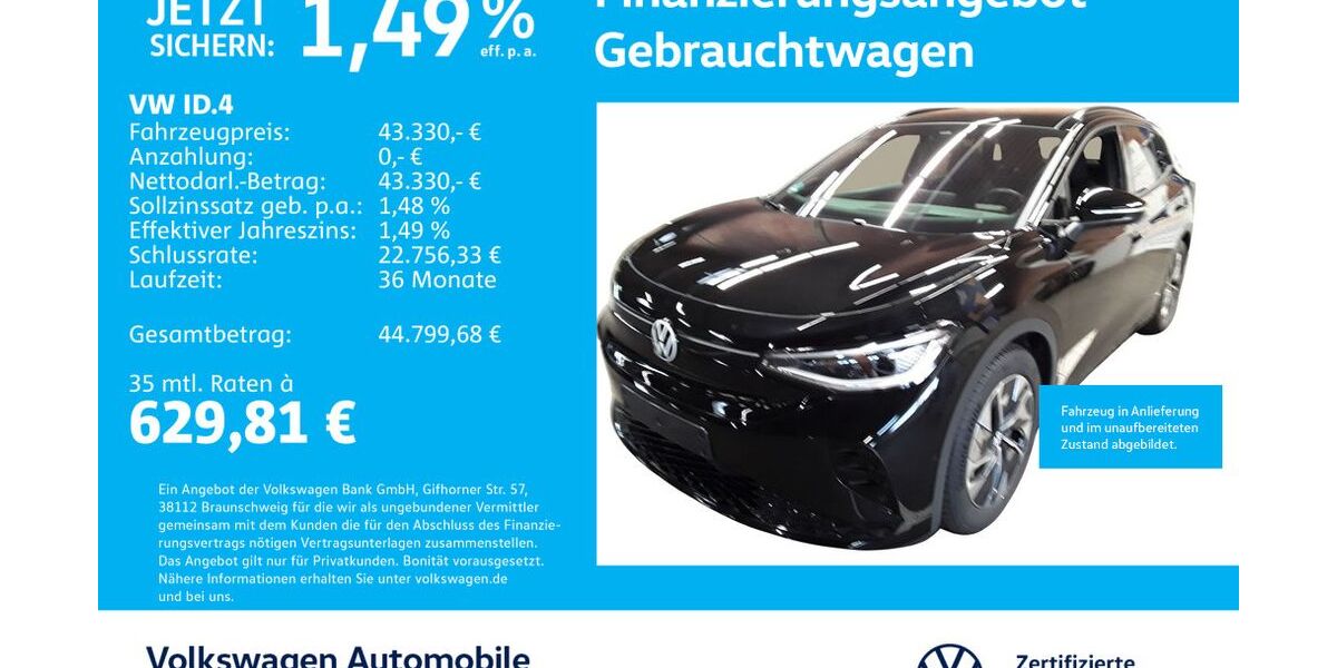 VW ID.4 19.211 km 43.330 &euro; Stuttgart-Wangen 70188