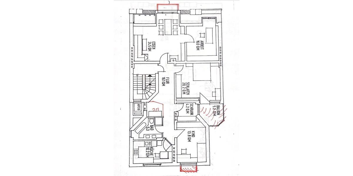 Maisonettenwohnung Augsburg - 5 Zimmer, 240 m&sup2;, 3.000&euro; | Angebot:26447519