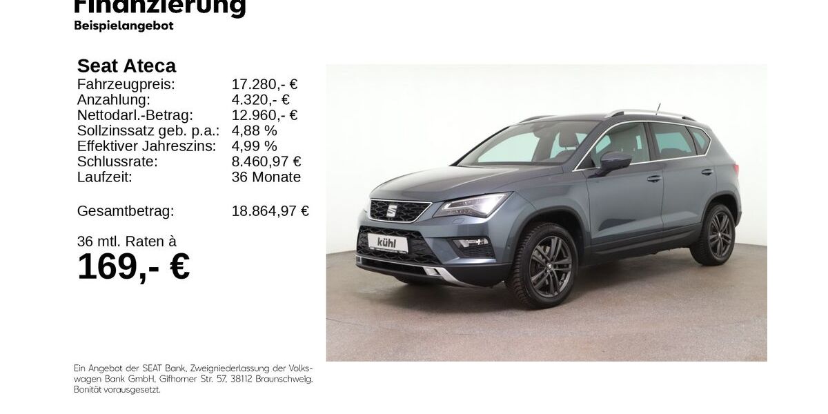 Seat Ateca 87.200 km 16.980 &euro; Gifhorn 38518