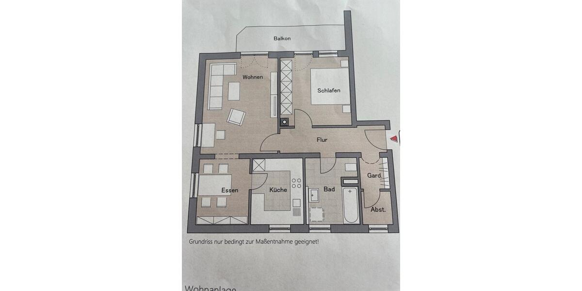 Etagenwohnung Günzburg - 3 Zimmer, 71 m&sup2;, 190.000&euro; | Angebot:26211366