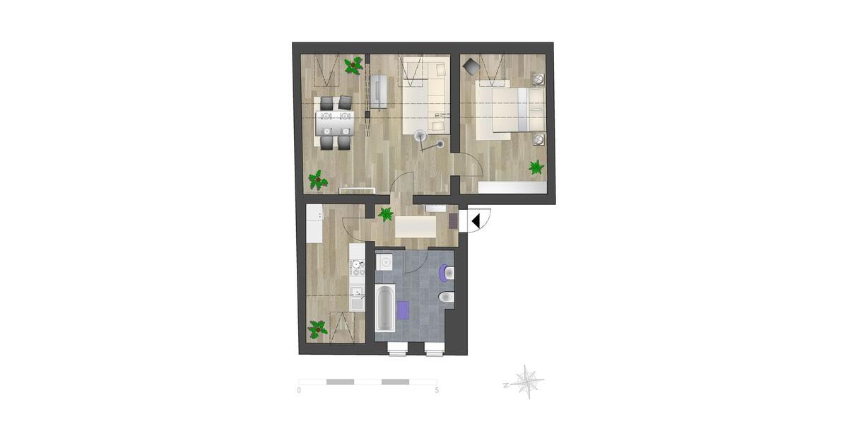 Dachgeschoßwohnung Chemnitz Kapellenberg - 2 Zimmer, 63 m&sup2;, 390&euro; | Angebot:26693681