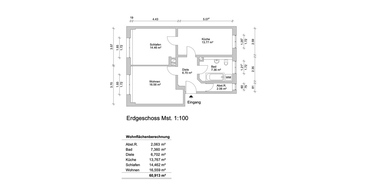 Erdgeschoßwohnung Ludwigshafen am Rhein Ludwigshafen-Hemshof - 2 Zimmer, 60 m&sup2;, 160.000&euro; | Angebot:25723743