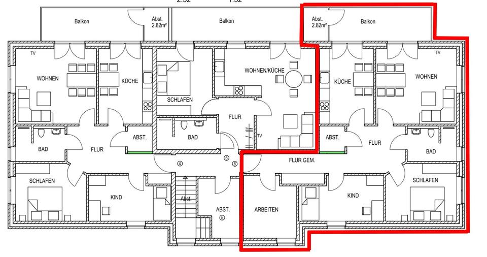 Dachgeschoßwohnung Fredenbeck - 4 Zimmer, 96 m&sup2;, 1.150&euro; | Angebot:25299226